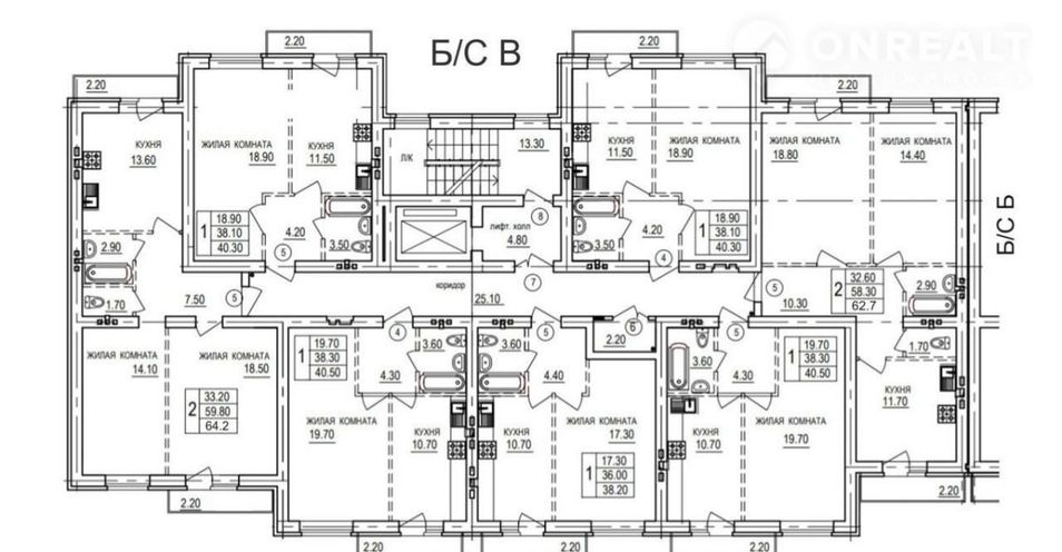 Продажа 1-комнатной квартиры 38,2 м², 1/10 этаж