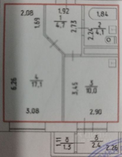 Продажа 1-комнатной квартиры 35,9 м², 14/17 этаж