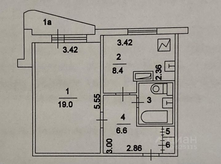 Продажа 1-комнатной квартиры 37,7 м², 3/17 этаж