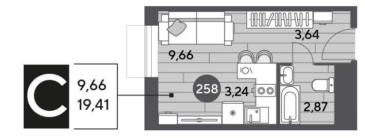 Продажа квартиры-студии 19,4 м², 15/15 этаж