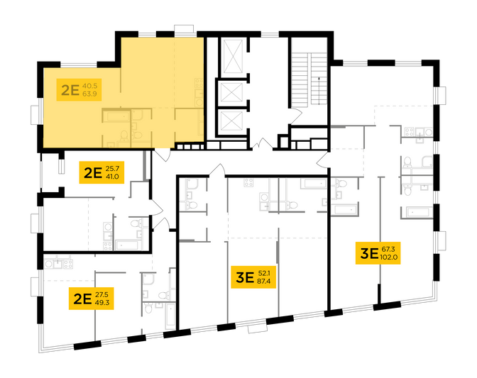 Продажа 2-комнатной квартиры 63,9 м², 26/26 этаж