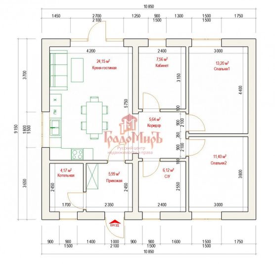 Продажа 3-комнатной квартиры 80 м², 2/3 этаж