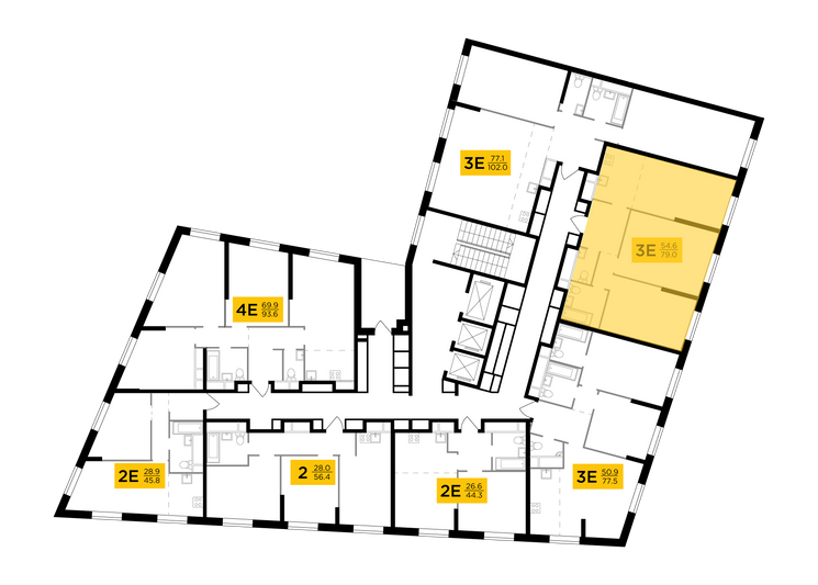 Продажа 3-комнатной квартиры 79 м², 24/30 этаж