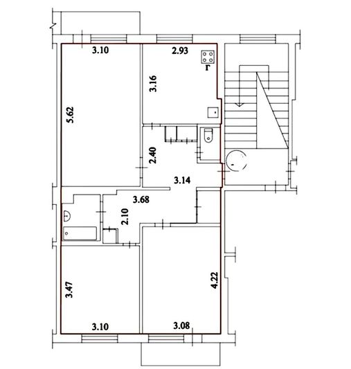 Продажа 3-комнатной квартиры 67,2 м², 3/3 этаж