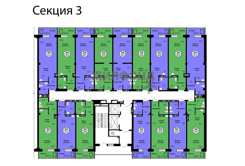 Продажа квартиры-студии 27 м², 11/19 этаж