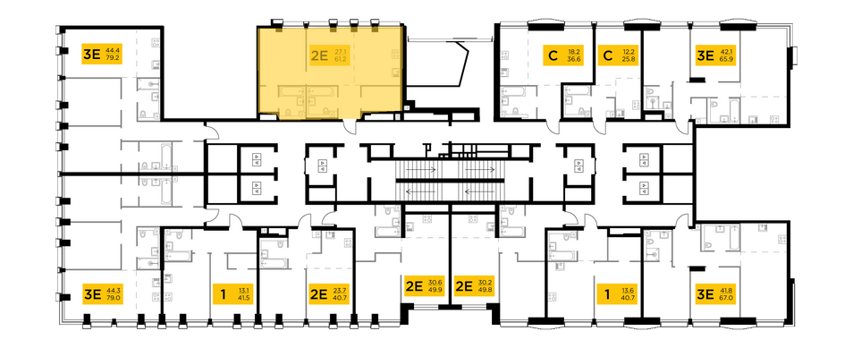 Продажа 2-комнатной квартиры 61,2 м², 5/35 этаж