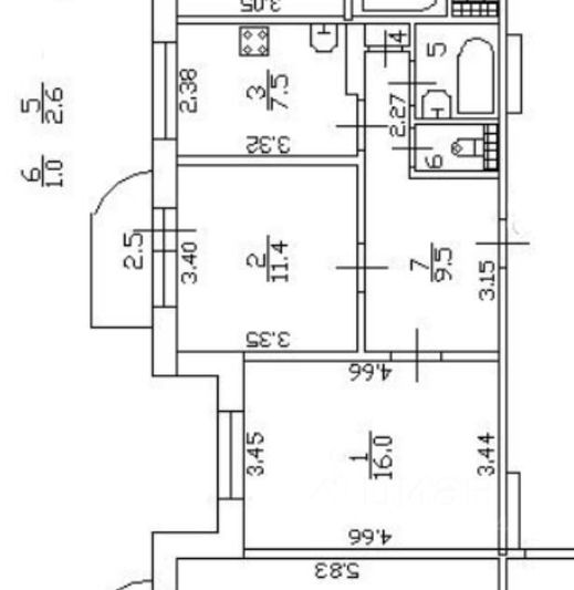 Продажа 2-комнатной квартиры 48,3 м², 7/12 этаж