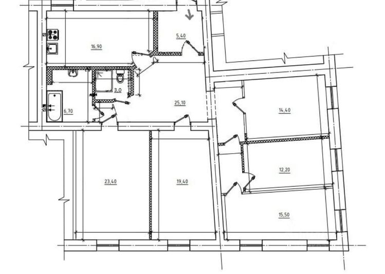 Продажа многокомнатной квартиры 142 м², 4/4 этаж