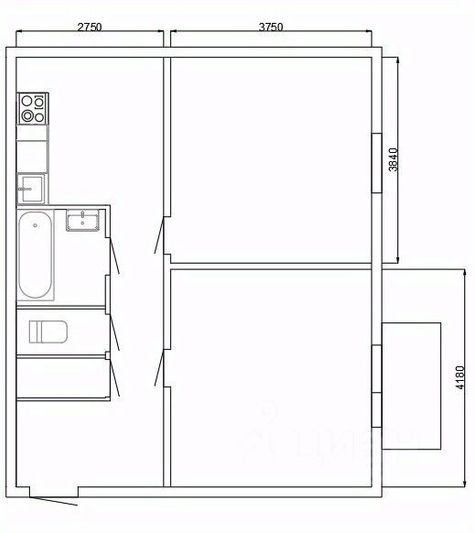 Продажа 2-комнатной квартиры 50,2 м², 3/5 этаж