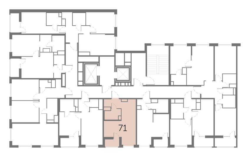 Продажа квартиры-студии 25,4 м², 3/10 этаж