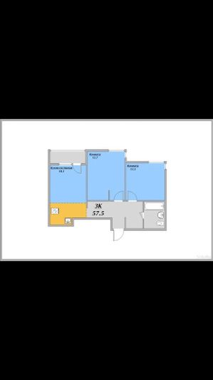 Аренда 2-комнатной квартиры 57,5 м², 24/31 этаж