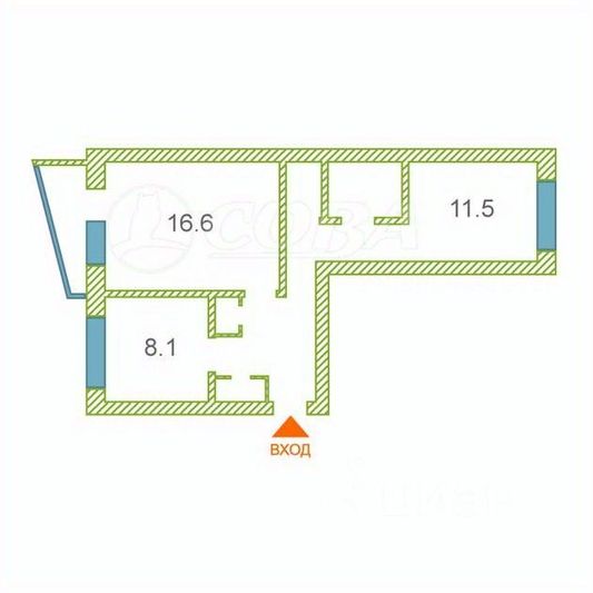 Продажа 2-комнатной квартиры 52,1 м², 2/5 этаж