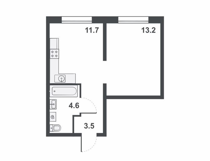 Продажа 1-комнатной квартиры 33 м², 8/14 этаж