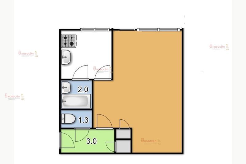 Аренда 1-комнатной квартиры 30,1 м², 1/5 этаж