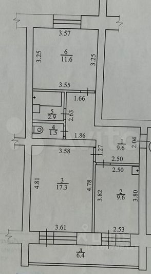 Продажа 2-комнатной квартиры 51 м², 5/5 этаж