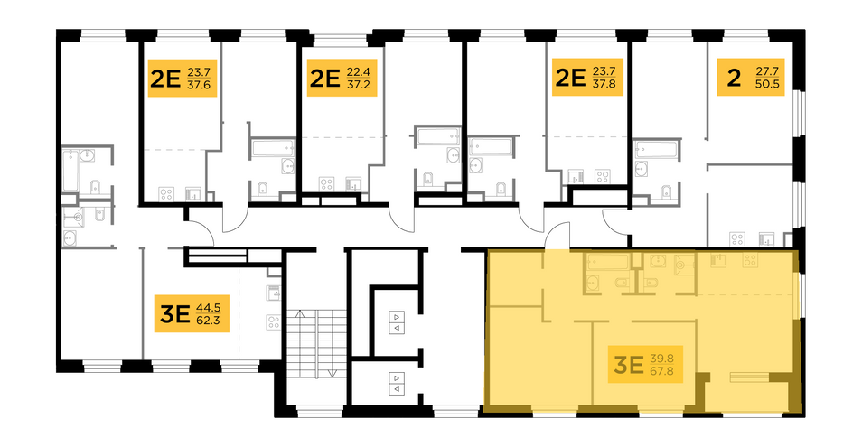 Продажа 3-комнатной квартиры 67,8 м², 7/20 этаж