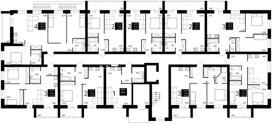 Продажа 4-комнатной квартиры 89,9 м², 1/10 этаж