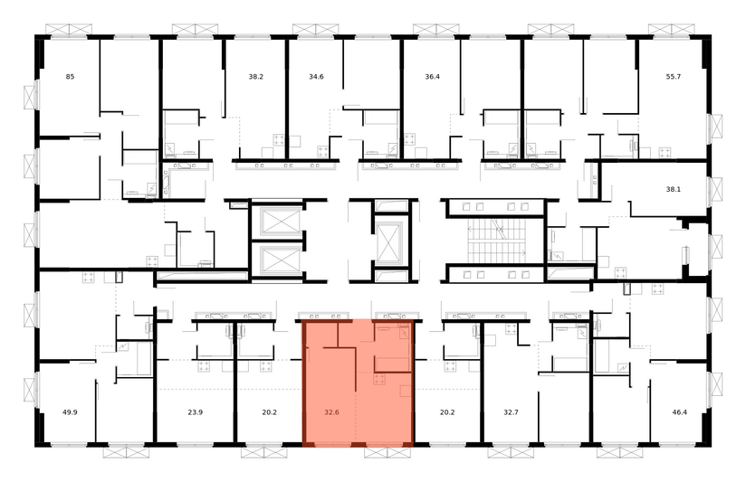 Продажа 1-комнатной квартиры 32,6 м², 24/25 этаж