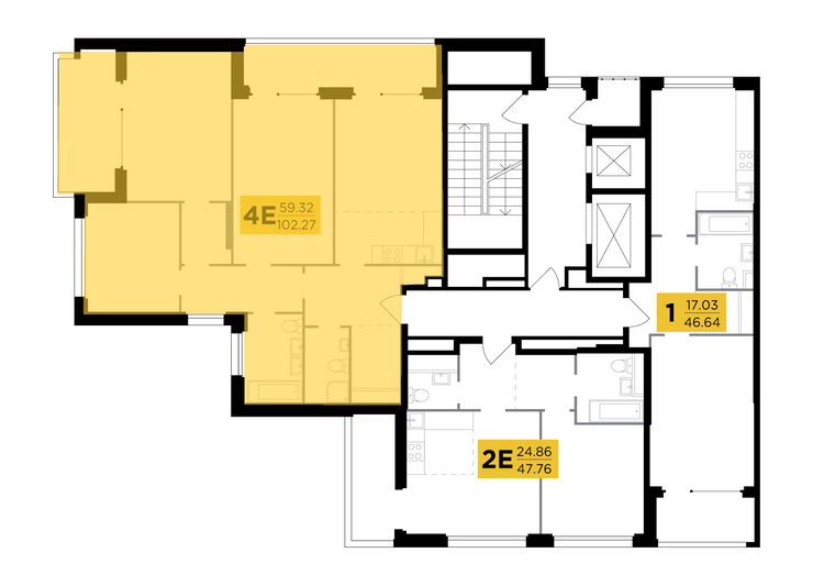 Продажа 4-комнатной квартиры 102,3 м², 21/21 этаж