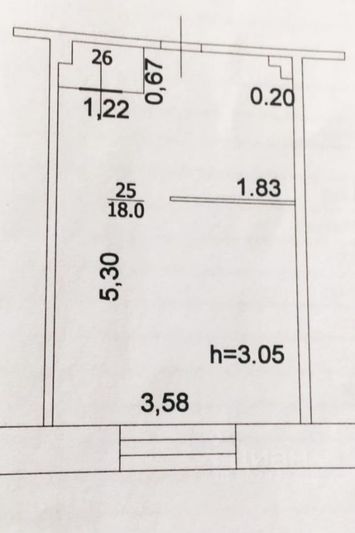 Продажа квартиры-студии 18,8 м², 2/3 этаж