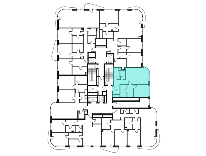 Продажа 1-комнатной квартиры 72,6 м², 2/14 этаж
