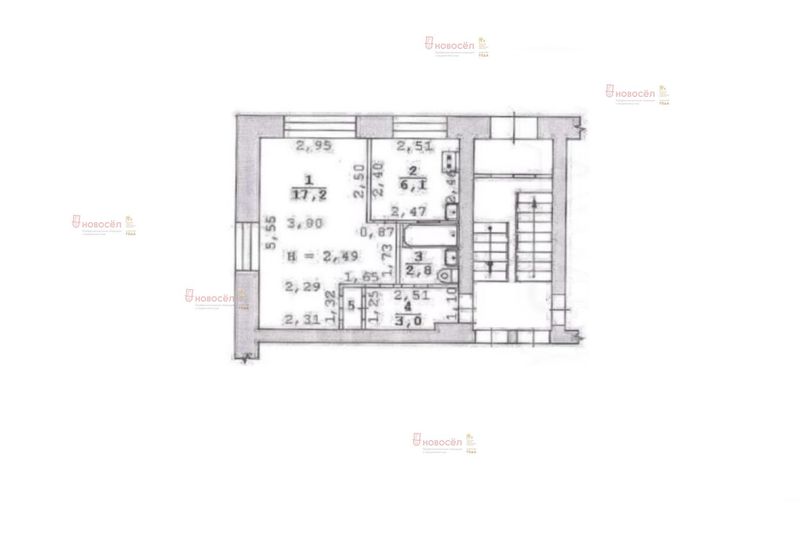 Продажа 1-комнатной квартиры 29,8 м², 1/5 этаж
