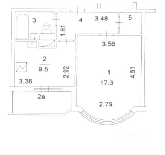 Продажа 1-комнатной квартиры 37,3 м², 14/16 этаж