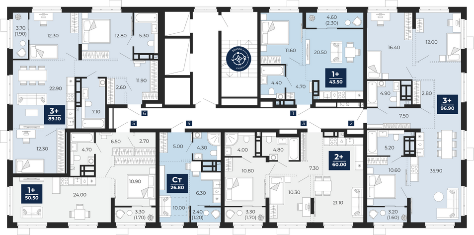 Продажа 1-комнатной квартиры 26,8 м², 15/25 этаж