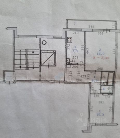 Продажа 2-комнатной квартиры 48 м², 5/9 этаж