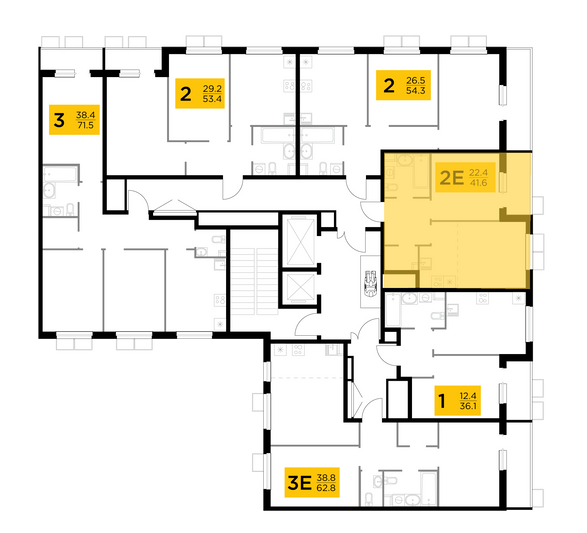 Продажа 2-комнатной квартиры 41,6 м², 6/15 этаж