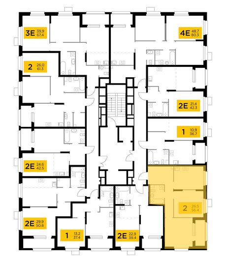 Продажа 2-комнатной квартиры 56,4 м², 14/18 этаж