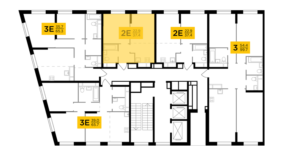 Продажа 2-комнатной квартиры 37,4 м², 12/30 этаж