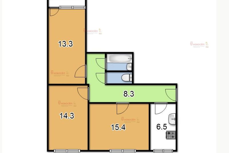 Аренда 3-комнатной квартиры 63 м², 9/9 этаж