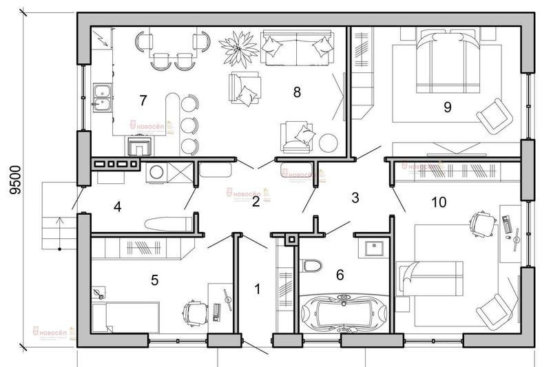 Продажа дома, 68 м², с участком 10 соток