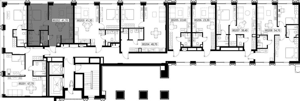 Продажа 1-комнатной квартиры 41,7 м², 2/10 этаж