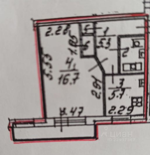 Продажа 1-комнатной квартиры 31,2 м², 4/5 этаж