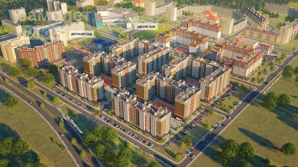 Продажа 2-комнатной квартиры 60,8 м², 1/10 этаж