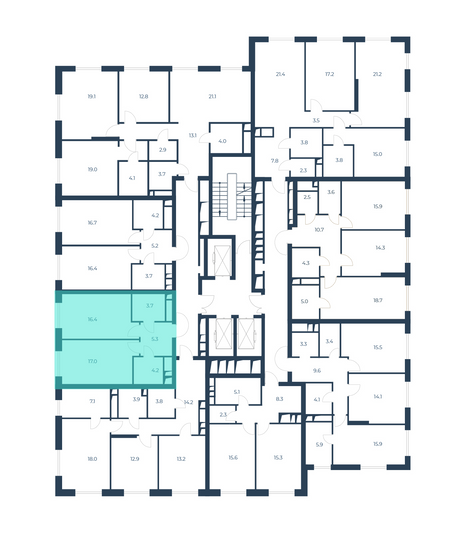 Продажа 1-комнатной квартиры 48 м², 4/21 этаж