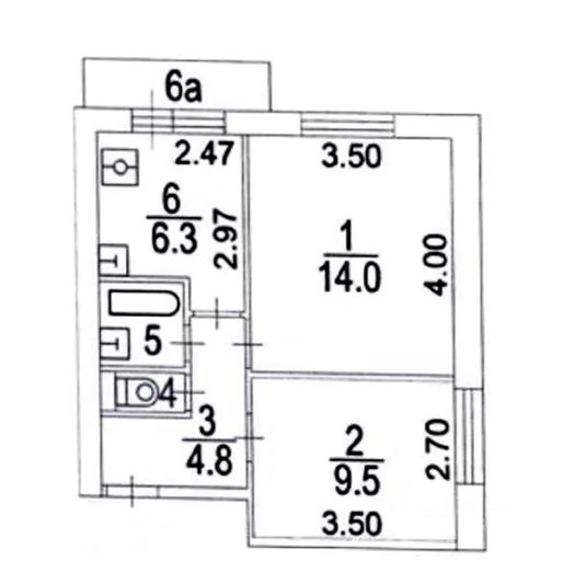 Продажа 2-комнатной квартиры 40 м², 11/12 этаж