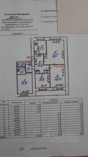 Продажа 4-комнатной квартиры 77 м², 9/9 этаж