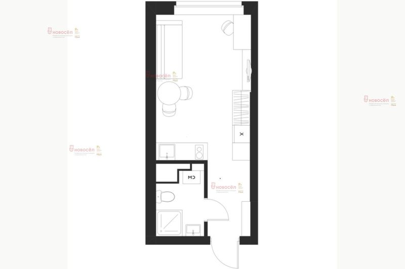 Продажа квартиры-студии 20 м², 3/4 этаж
